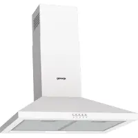 Gorenje Essential WHC629E4W - Hætte - skorsten - bredde: 60 cm - dybde: 45 cm - udtrækning og recirkulation (-) - hvid