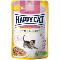 Happy Cat Økonomipakke Pouch Meat i sauce 24 x 85 g - Kitten: Fjerkræ