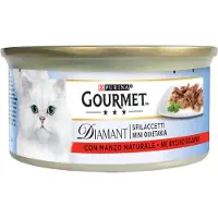 Gourmet Diamant 24 x 85 g vådfoder til katte - Filet med naturligt oksekød