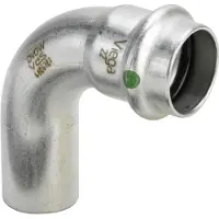 Viega Inox bøjning 90 grader 42 mm Inox, rustfri stål muffe/nippel, SC-Contur