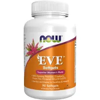 Now supplerer Eve Women's Multivitamin med Natlys Traneb?r Gr?n Te Padderok Silica & CoQ10 90 Softgels