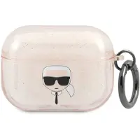 Karl Lagerfeld Glitter Karl's Head-etui til AirPods Pro - Guld