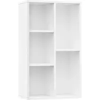 vidaXL Reol/skænk hvid 50x25x80 cm spånplade
