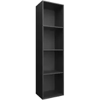 vidaXL bogreol/tv-bord 36x30x143 cm konstrueret træ sort