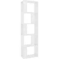 vidaXL bogreol/rumdeler 45x24x159 cm konstrueret træ hvid