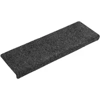 vidaXL 15 stk. trappemåtter tuftet 65x21x4 cm grå