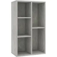vidaXL bogreol/skænk 50x25x80 cm konstrueret træ Betongrå