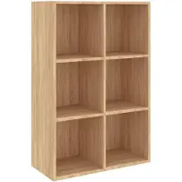 vidaXL Bogreol/TV-Bord Konstrueret Træ - Sonoma-eg / 66 x 30 x 98 cm
