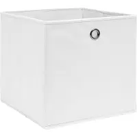 vidaXL opbevaringskasser 10 stk. ikke-vævet stof 28x28x28 cm hvid