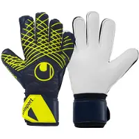 Uhlsport Målmandshandske Prediction Supersoft - Navy/Hvid/Gul - Græs (FG), størrelse 8