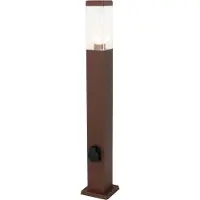 QAZQA Udendørslampe rustbrun 80 cm med stikkontakt IP44 - Malios