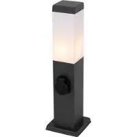 QAZQA Udendørslampe mørkegrå 45 cm med fatning IP44 - Malios