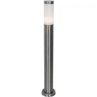 QAZQA Moderne udendørs stolpelampe stål med opal 80 cm IP44 - Rox