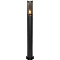 QAZQA Moderne sort udendørs stolpelampe 80 cm IP44 - Rox