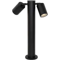 QAZQA Stående udendørslampe sort 45 cm IP44 justerbar 2-lys - Duo