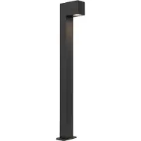 QAZQA Industriel udendørs stående lampe mørkegrå 80 cm IP44 - Baleno