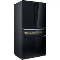 Siemens iQ700 KF96RSBEA - Køleskab/fryser - frans dør-bundfryser - Wi-Fi - bredde: 90.6 cm - dybde: 73.6 cm - højde: 183 cm - 572 liter - Klasse E - sort