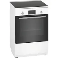 Bosch Serie | 4 HLN39A020 - Komfur - fritstående - bredde: 60 cm - dybde: 60 cm - højde: 90 cm - med selv-rengøring - hvid