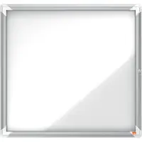 Nobo Premium Plus magnetisk låsbart opslagsskab med hængslet låge 6xA4 Hvid
