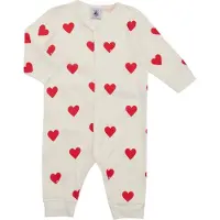 Petit Bateau Overall 'Dors' rød / naturhvid