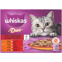 Whiskas 1+ Duo Classic Smagsvariationer i gelé vådfoder til katte multipack (poser 85 g)