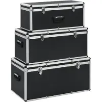 vidaXL opbevaringskufferter 3 stk. aluminium sort
