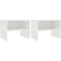 vidaXL sengeskabe 2 stk. 40 x 30 x 30 cm spånplade hvid