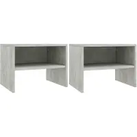 vidaXL sengeskabe 2 stk. 40 x 30 x 30 cm spånplade betongrå