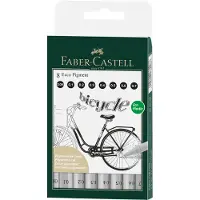 Faber-Castell Ecco Pigment Finepen 8 ass Sort