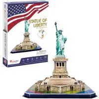 Cubic KUBISK SJOVT PUSLESPIL 3D FRIHEDSSTATUE Frihedsgudinden 39 brikker C080h