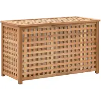vidaXL Vasketøjskurv Massivt Valnøddetræ - 77.5 x 37.5 x 46.5 cm
