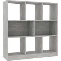 vidaXL bogreol 97,5x29,5x100 cm konstrueret træ betongrå