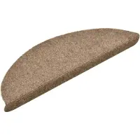 vidaXL Selvklæbende Trappemåtter Tuftet Farvet Creme - 15 / 56 x 17 x 3 cm