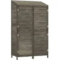 vidaXL Haveskur Massivt Grantræ - Antracitgrå / 102 x 52 x 174.5 cm