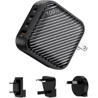 Invzi Gan65 Usb-a 2xusb-c Gan Med Usb-c-kabel Usb-a-og Usb-c-væglader 65w