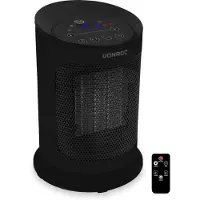 Vonroc Varmeblæser - 1800W | 20m2 - keramisk - svingfunktion | LED | 2 Indstillinger + Kold luft | Sort | Inkl. Fjernbetjening