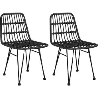 vidaXL Havestole 48x62x84 Cm Polyrattan - Sort