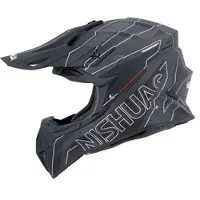 Nishua Cross Evo Carbon Crosshjelm Mat/Karbon/Sort/Hvid S