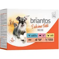 Briantos Økonomipakke: 48 x 100 g Delicious Paté - Blandet pakke (Kylling, Okse & Laks)