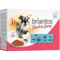 Briantos Økonomipakke: 48 x 100 g Bidder i sauce - Laks & Gulerod