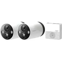 TP-LINK Tapo C420S2, IP-sikkerhedskamera, Indendørs & udendørs, Trådløs, Væg, Hvid, Pære