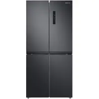 Samsung RF48A400EB4, Fritstående, Fransk dør, Anthracit, Berøring, På døren, Hærdet glas