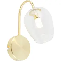 QAZQA Smart væglampe guld med glas inkl. Wifi G9 - Elien