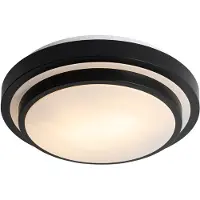 QAZQA Moderne loftslampe sort med hvid 35cm 2-lys IP44 - Walden