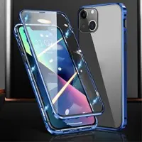 Mtp Products iPhone 15 Plus Magnetisk Cover med Hærdet Glas - Blå
