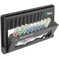 Wera Bicycle Set 9, Sort, Rustfrit stål, 123 mm, 27 mm, 74 mm, 156 g, 10 værktøjer