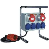 Brennenstuhl 1153750, 2 m, Sort, Blå, Rød, Sølv, 6 AC stikkontakt(er), 16 A, 2,6 kg, Sort