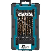 Makita D-67599 Metal Metal-spiralbor-sæt 1 mm, 1.5 mm, 2 mm, 2.5 mm, 3 mm, 3.5 mm, 4 mm, 4.5 mm, 5 mm, 5.5 mm, 6 mm, 6.5 mm, 7 mm, 7.5 mm, 8 mm, 8.5