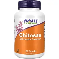 Now , Chitosan Plus Chromium, 500 mg, 120 vegansk kapsler