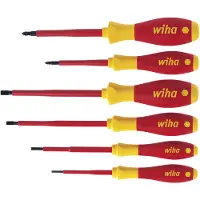 Wiha VDE SoftFinish Slotted/Pozidriv Skruetrækkersæt (6 dele)